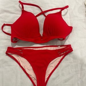 This red bikini is a perfect fit for any vacation! Perfect fit on your body